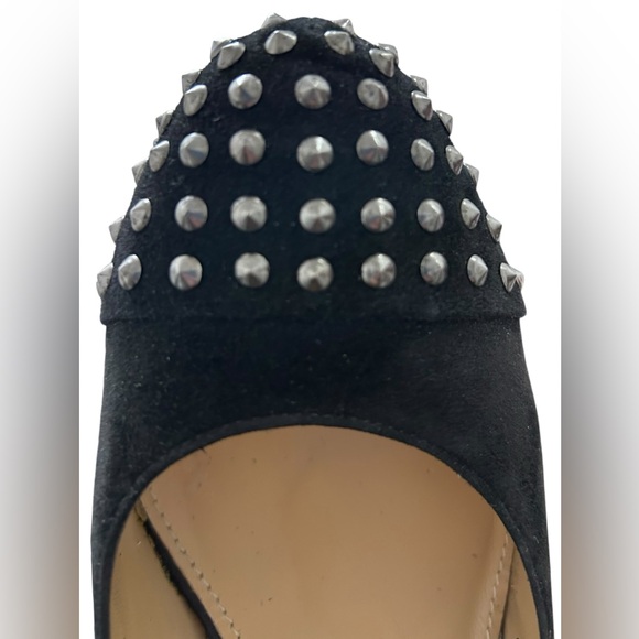 KENNETH COLE Studded Toe Suede Platform Heels In Black & Silver Sz 9.5✨LIKE NEW✨ - Picture 10 of 12